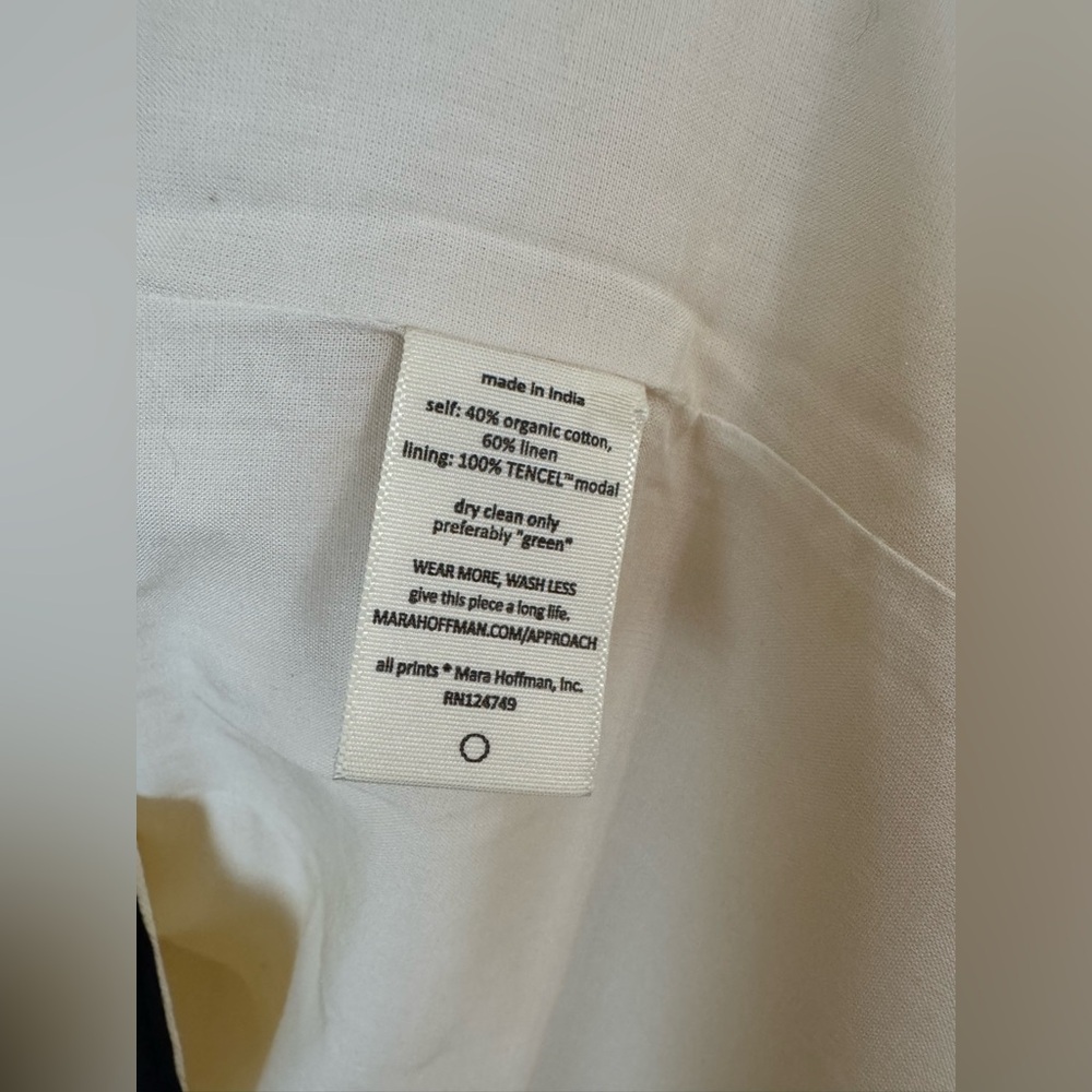 Mara Hoffman New Luisa Dress Cream Black Size 2 - Picture 5 of 7